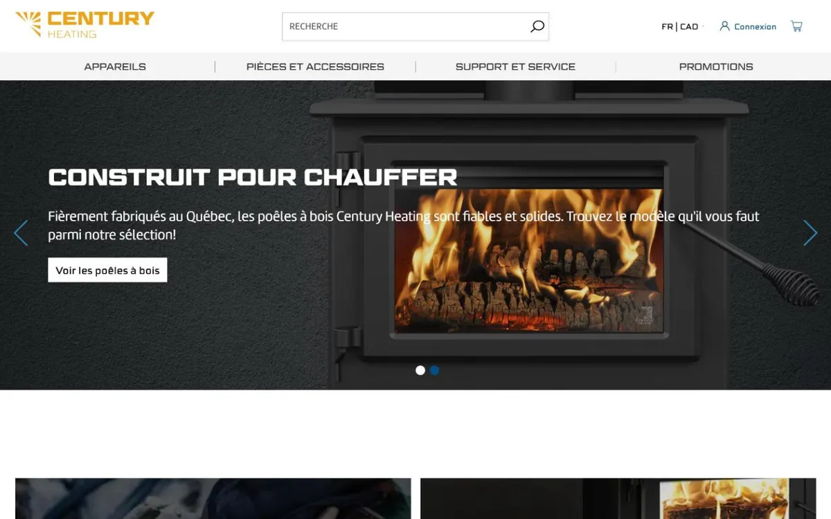 Page d’accueil de century-heating.com