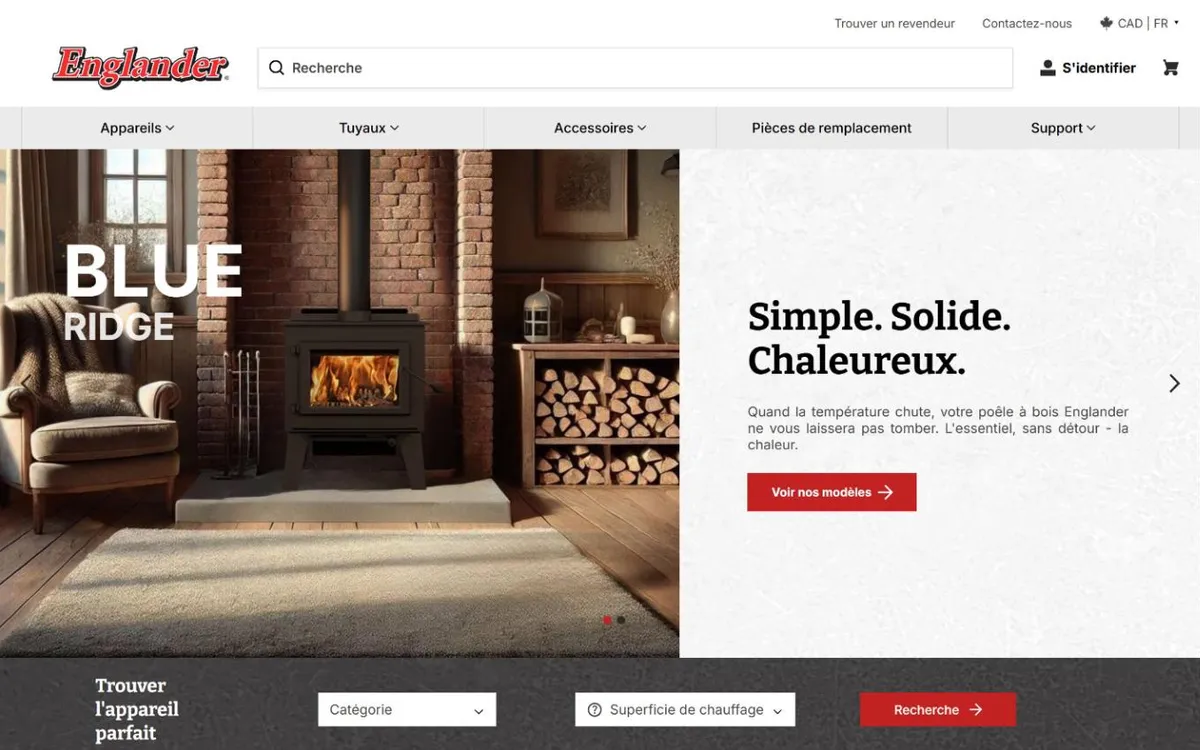 Page d’accueil de englander-stoves.com