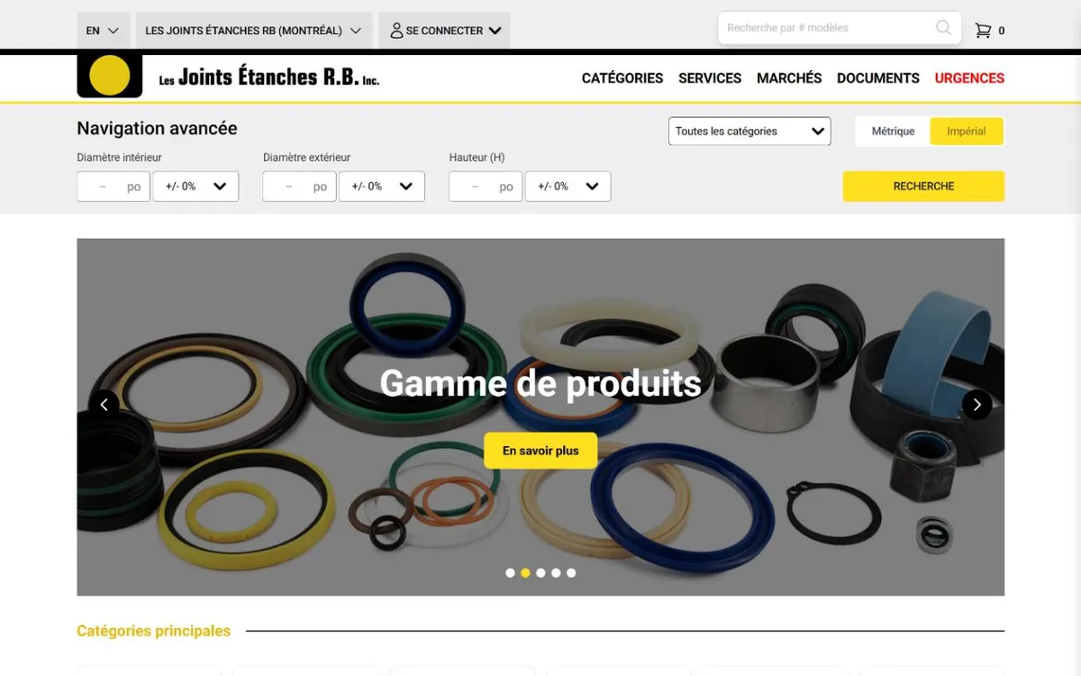 Page d’accueil de sealsonline.com